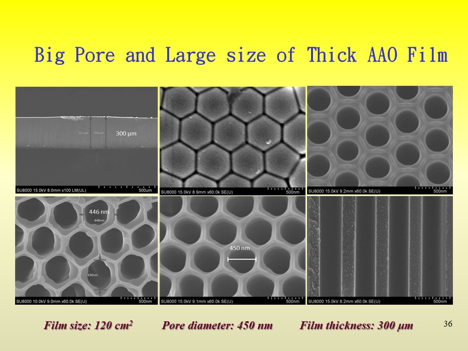 Big Pore and Large size of Thick AAO Film